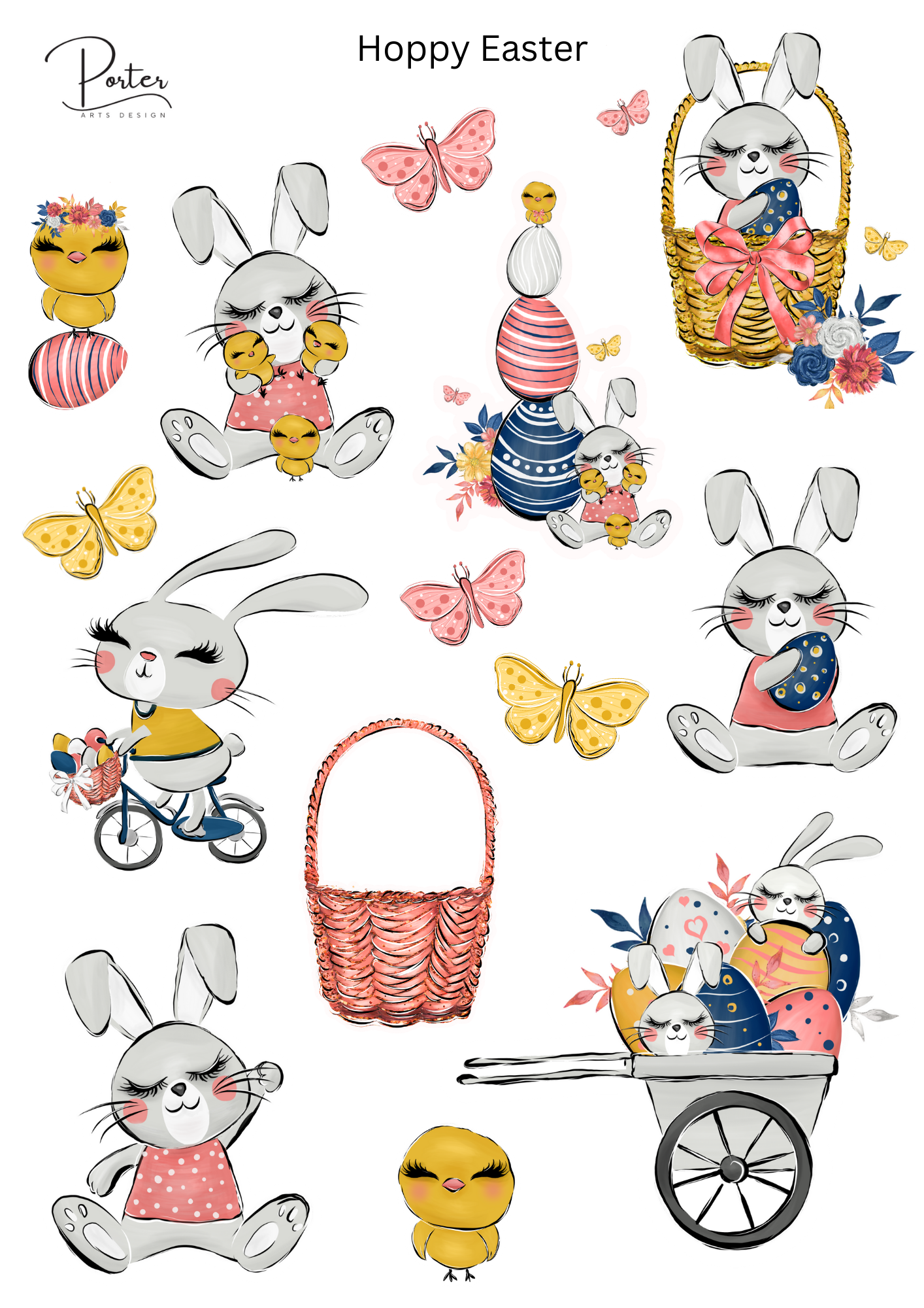 *PRINTABLE* Hoppy Easter Sticker