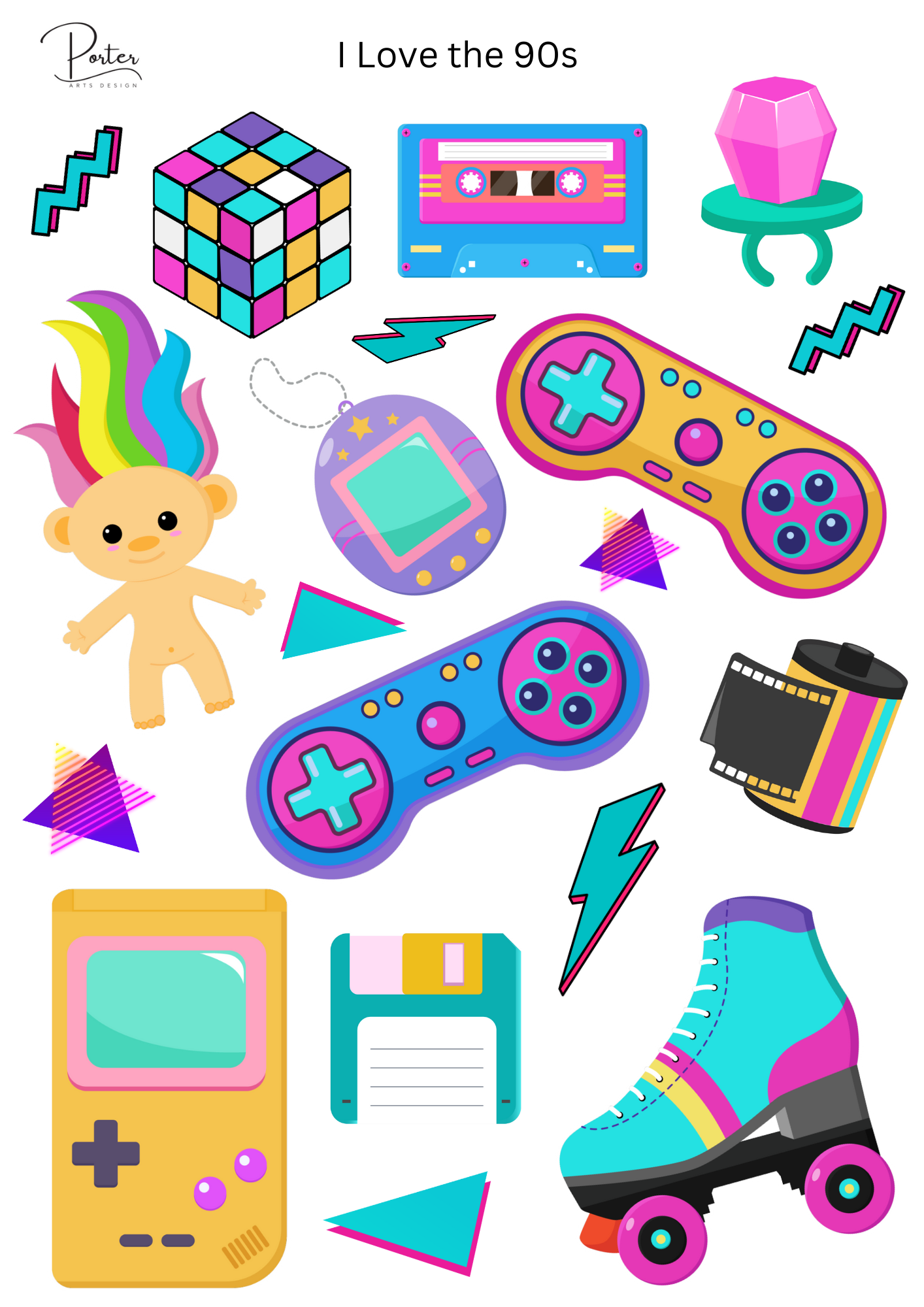 *TANGIBLE* I Love the 90s Sticker