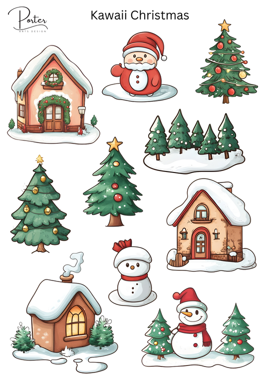 *TANGIBLE* Kawaii Christmas Sticker