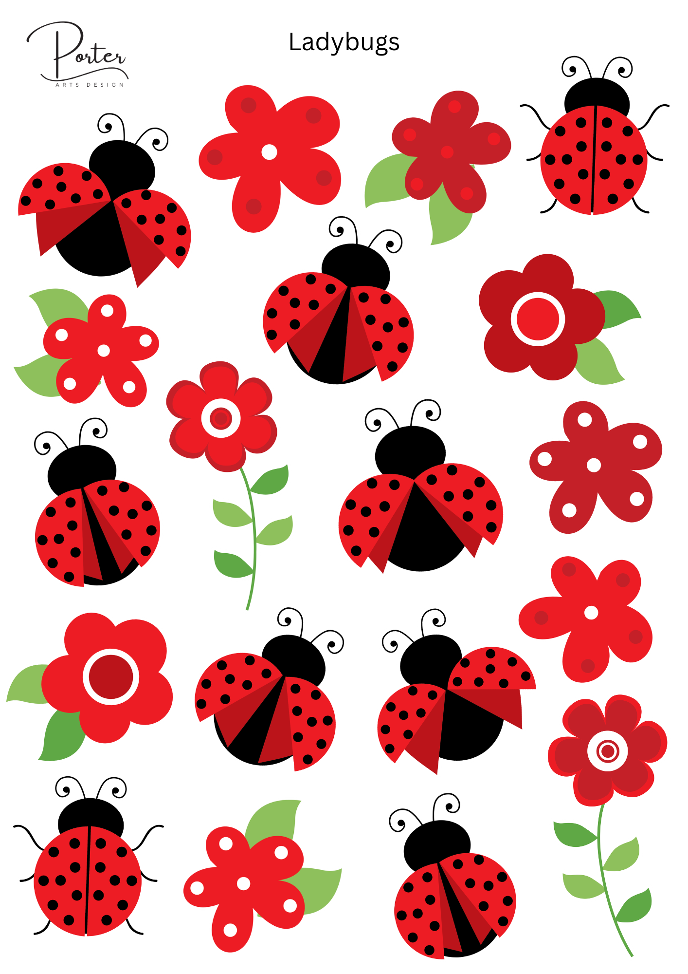 *TANGIBLE* Ladybugs Sticker – Porter Arts Design