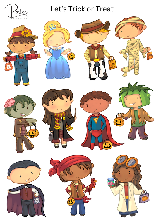 *TANGIBLE* Let's Trick or Treat Sticker