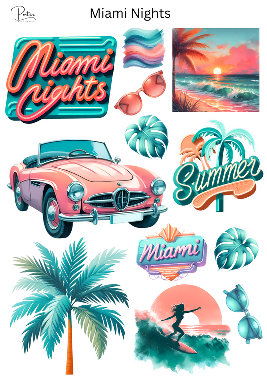 *TANGIBLE* Miami Nights Sticker