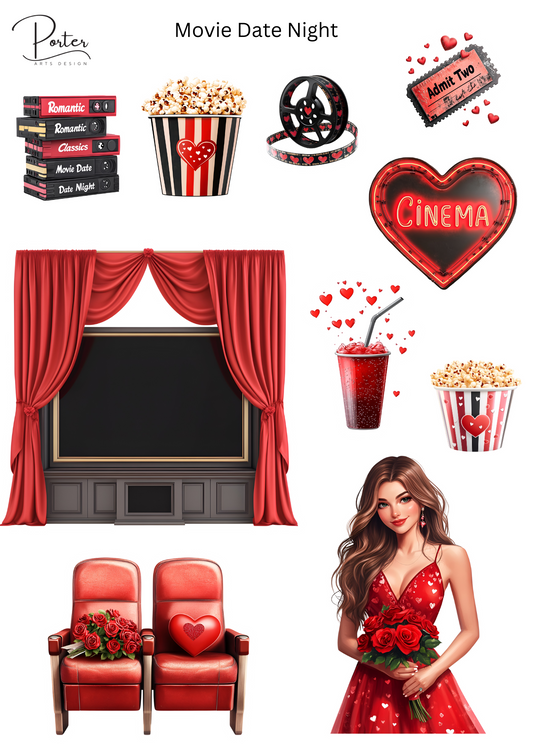 *TANGIBLE* Movie Date Night Sticker