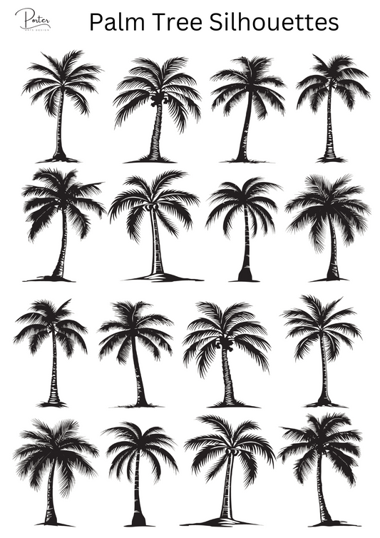 *TANGIBLE* Palm Tree Silhouettes Sticker