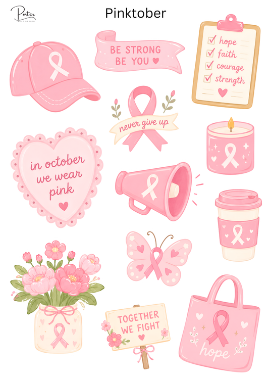 *PRINTABLE* Pinktober Sticker