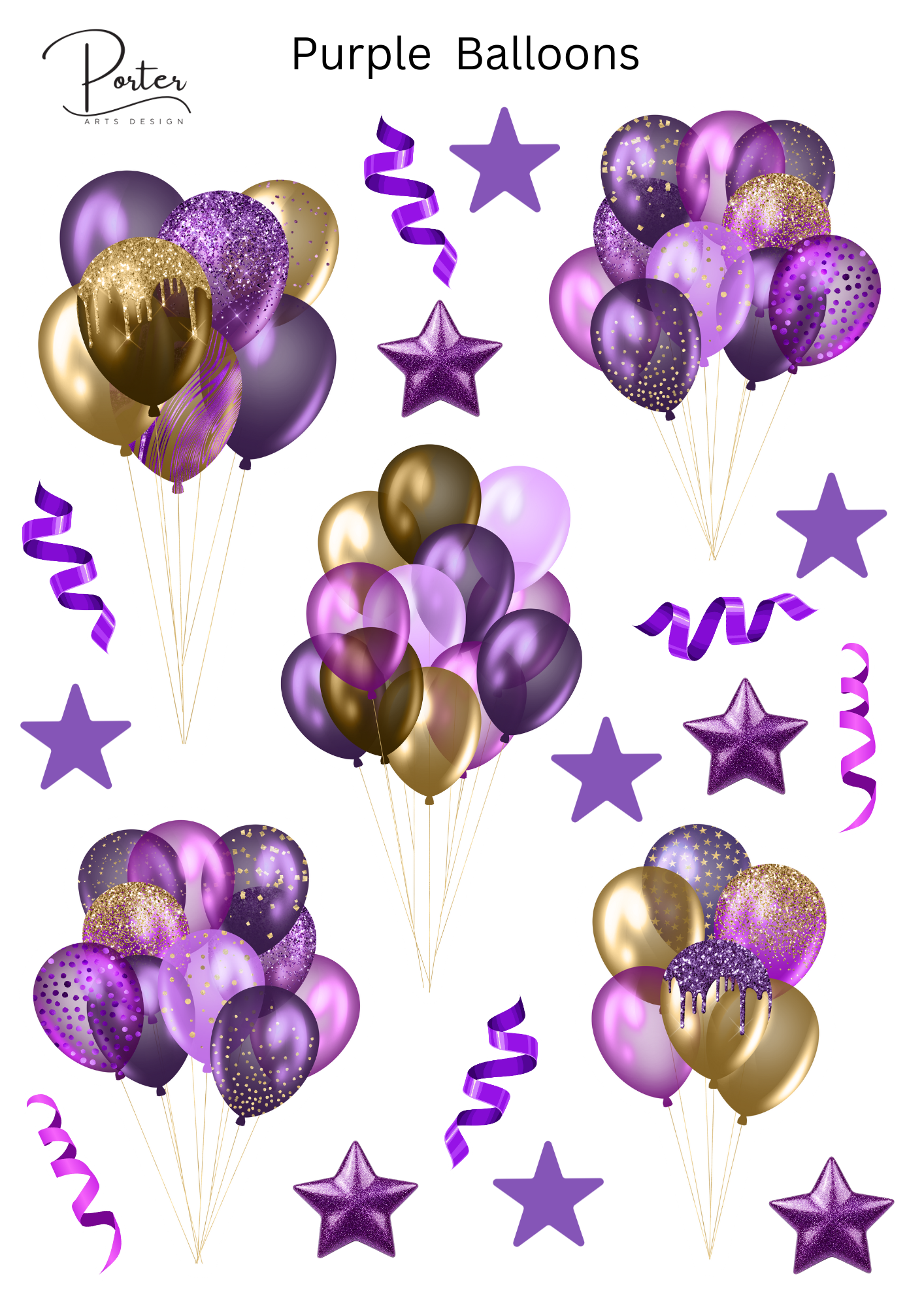 *TANGIBLE* Purple Balloons