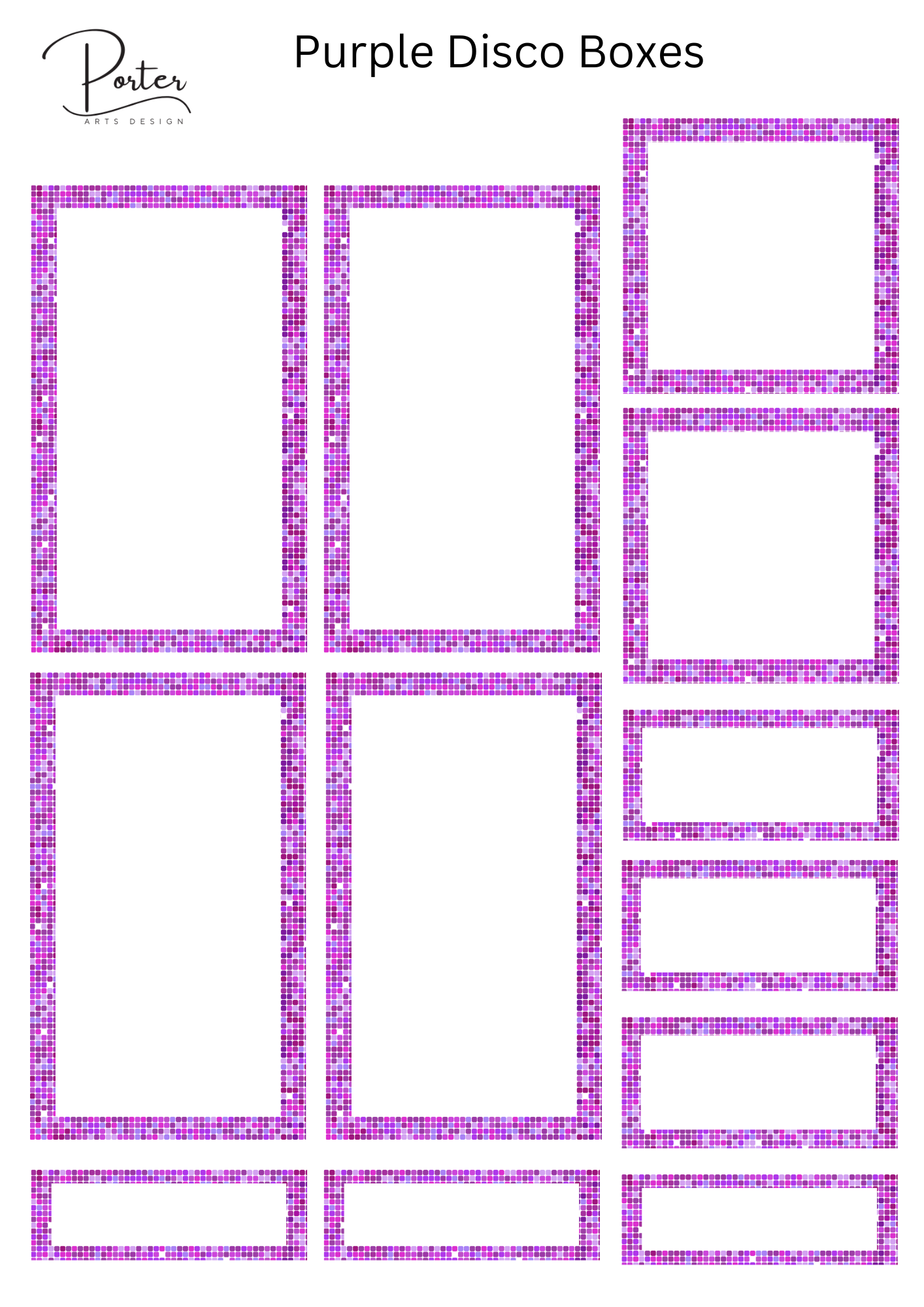 *PRINTABLE* Magenta Disco Boxes