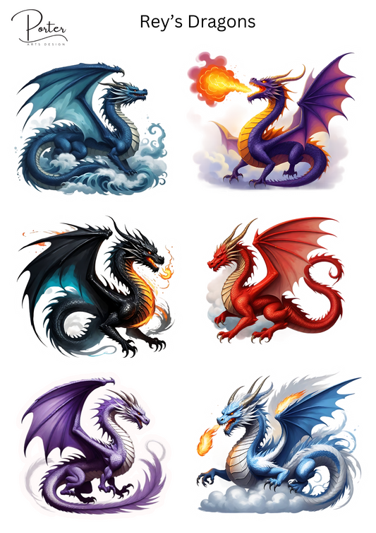 *PRINTABLE* Rey's Dragons Sticker