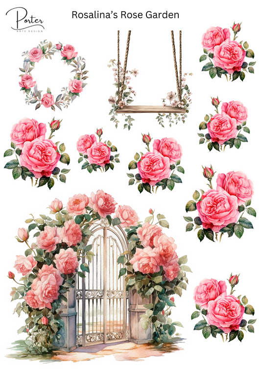 *PRINTABLE* Rosalina's Rose Garden Sticker