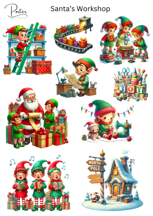 *PRINTABLE* Santa's Workshop Sticker