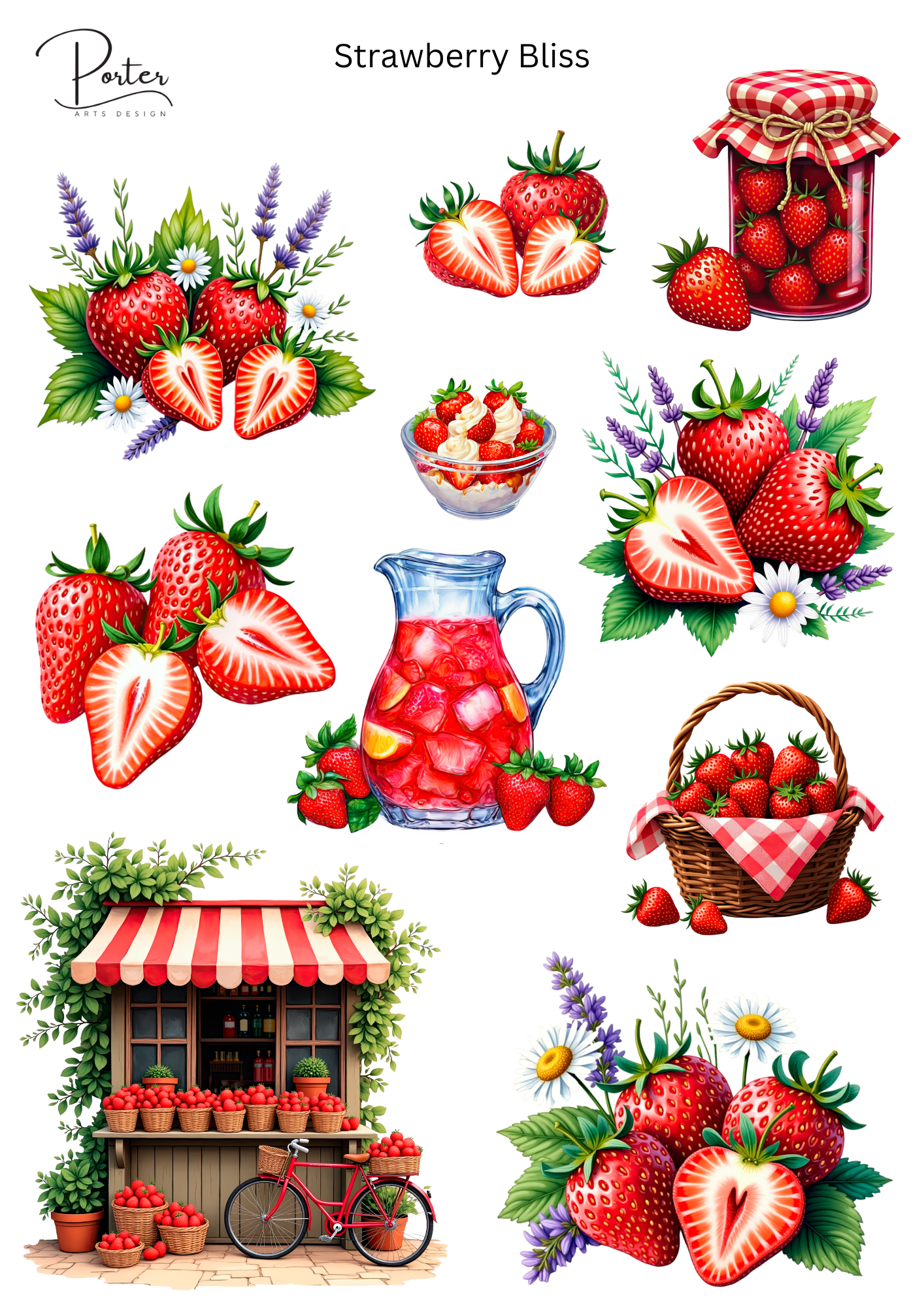 *PRINTABLE* Strawberry Bliss Sticker