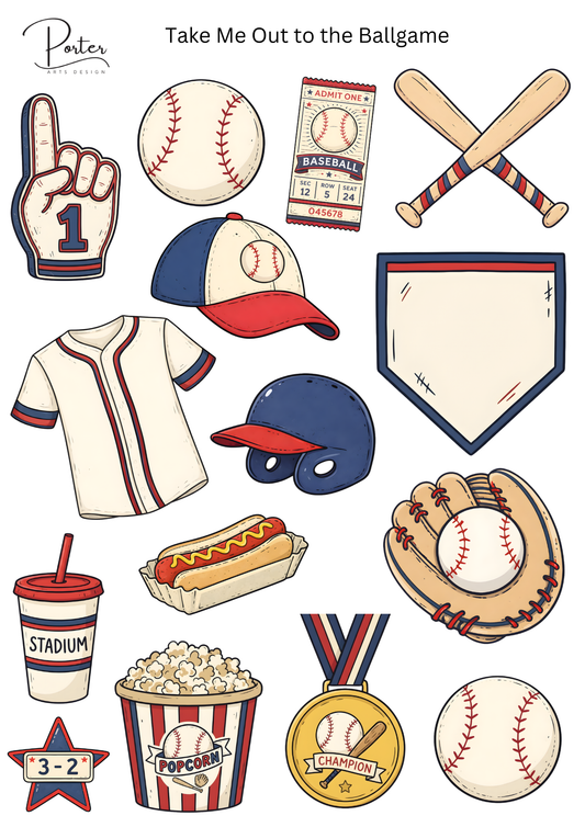 *TANGIBLE* Take Me Out to the Ballgame Sticker
