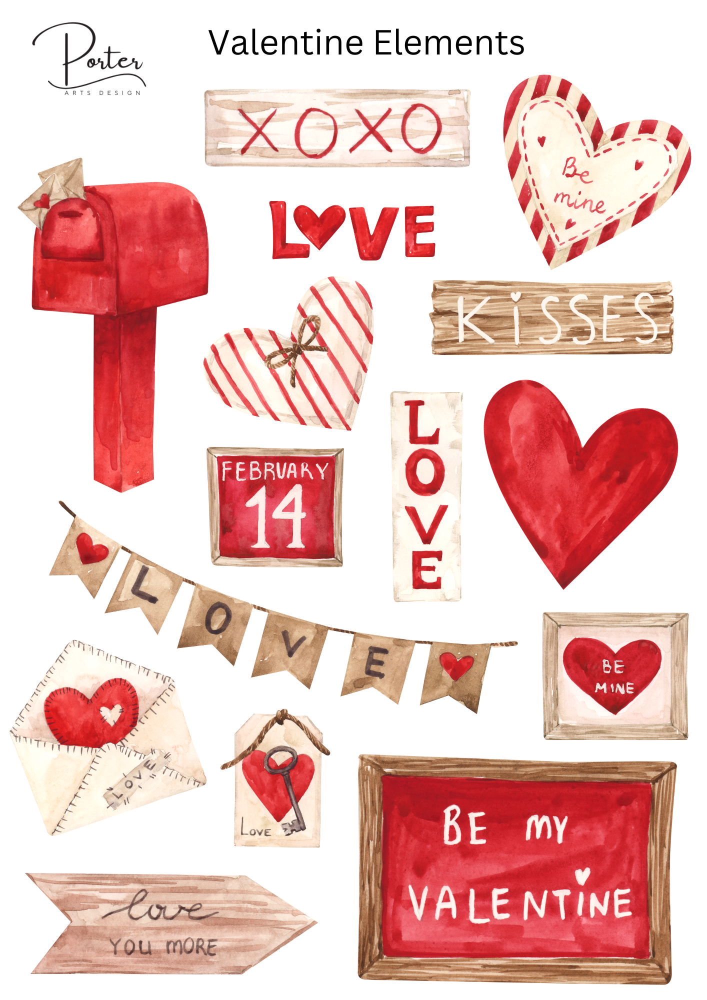 *PRINTABLE* Valentine Elements Sticker