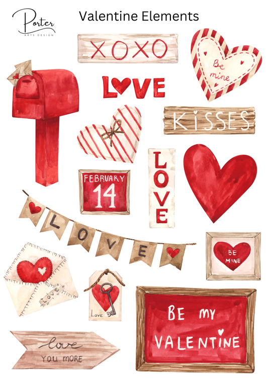*TANGIBLE* Valentine Elements Sticker