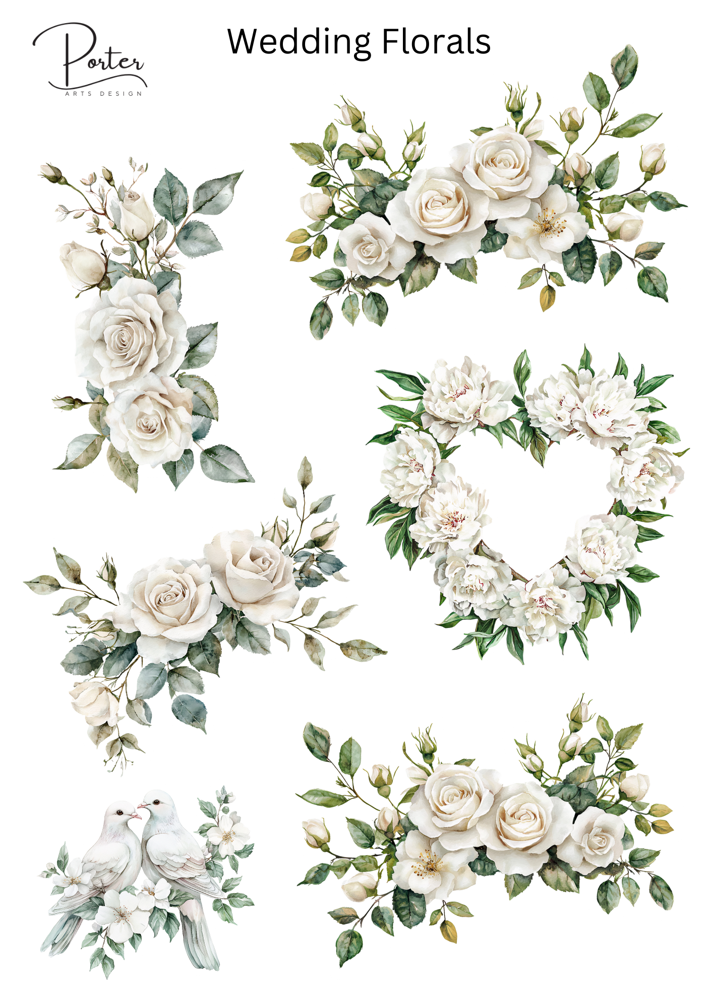*PRINTABLE* Wedding Florals Sticker – Porter Arts Design