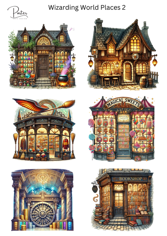 *TANGIBLE* Wizarding World Places 2 Sticker